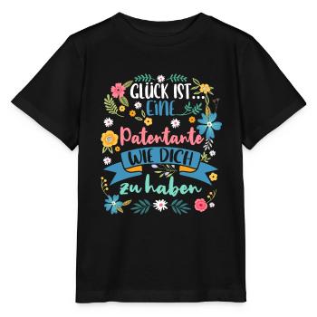 Patentante Taufpatin Gdschenk - Stanley/Stella Kinder T-Shirt MINI CREATOR  - Schwarz - Vorne - Mikhail (115cm)
