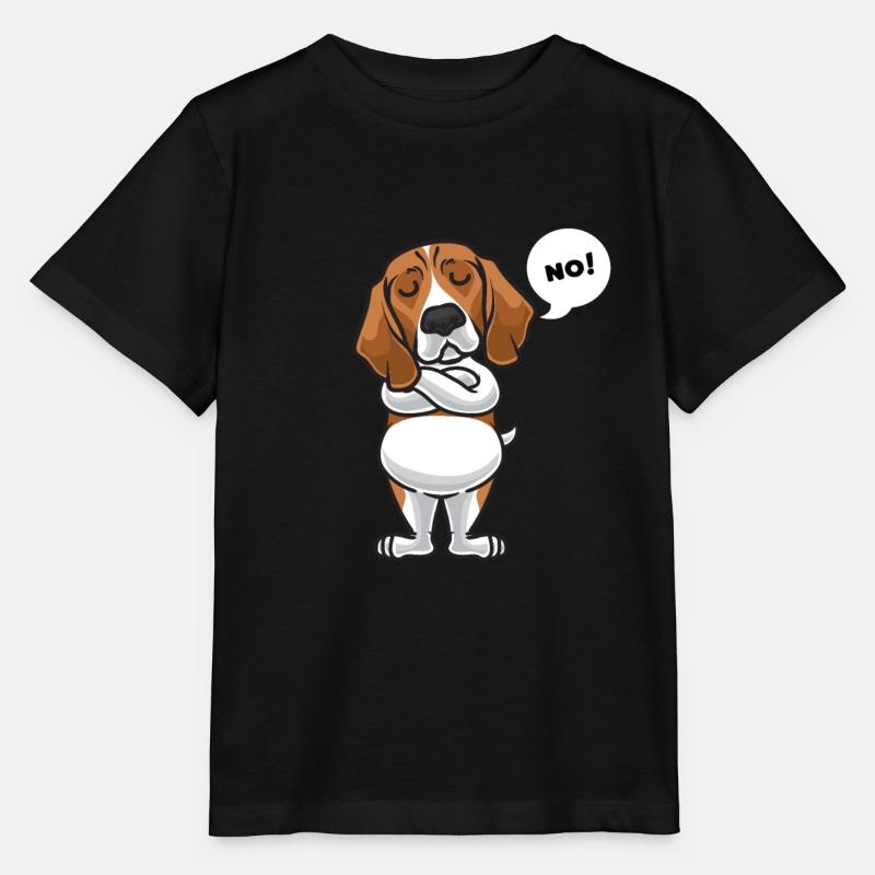 Stupide Beagle chien drôle - T-shirt bio MINI CREATOR Stanley/Stella Enfant - noir