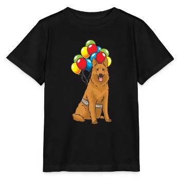 Harzer Fuchs chien avec ballons - T-shirt bio MINI CREATOR Stanley/Stella Enfant - noir - Devant - Mikhail (115cm)