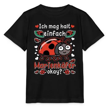 Marienkäfer Marienkäferflügel Maikäfer - Stanley/Stella Kinder T-Shirt MINI CREATOR  - Schwarz - Vorne - Mikhail (115cm)