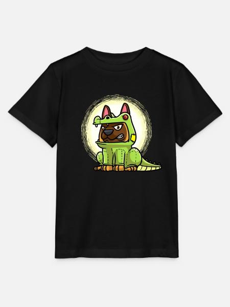 Malinois Hund In Alligator Kostüm - Stanley/Stella Kinder T-Shirt MINI CREATOR - Schwarz