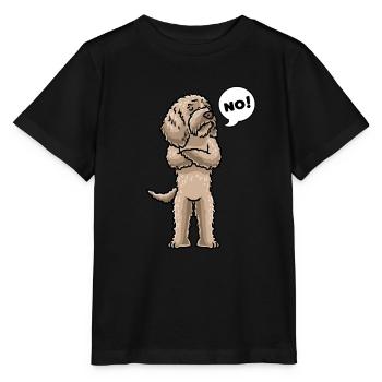 Stubborn Labradoodle Dog - Stanley/Stella MINI CREATOR Kids’ T-Shirt - black - Front - Mikhail (115cm)