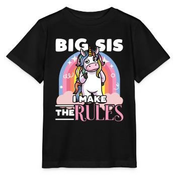 Big Sis Älteste Schwester Zwillingsschwester - Stanley/Stella Kinder T-Shirt MINI CREATOR  - Schwarz - Vorne - Mikhail (115cm)