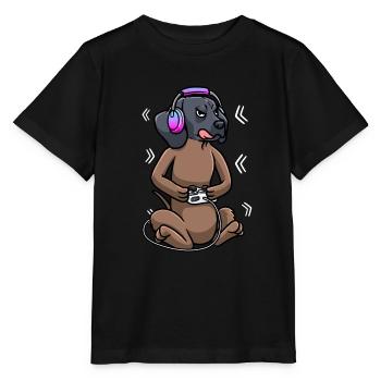 Bavarian Mountain Sweat Dog Jeu vidéo - T-shirt bio MINI CREATOR Stanley/Stella Enfant - noir - Devant - Mikhail (115cm)