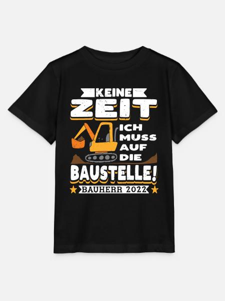 Bauherr 2022 Häuslebauer Hausbau - Stanley/Stella Kinder T-Shirt MINI CREATOR - Schwarz