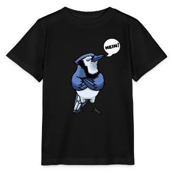 Blue Jay Bird - Stanley/Stella MINI CREATOR Kids’ T-Shirt - black - Front - Mikhail (115cm)