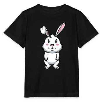 Lapin Blanc Emoticons Lapin - T-shirt bio MINI CREATOR Stanley/Stella Enfant - noir - Devant - Mikhail (115cm)