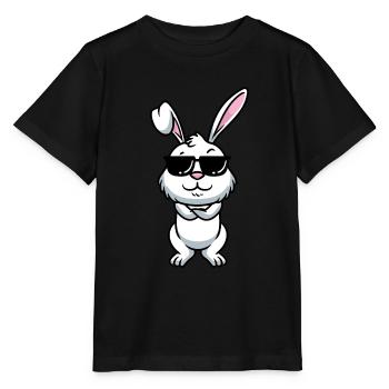 Lapin Blanc Emoticons Lapin - T-shirt bio MINI CREATOR Stanley/Stella Enfant - noir - Devant - Mikhail (115cm)