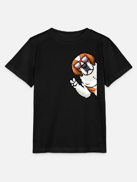 Bernhardiner Hund St. Bernhardshund - Stanley/Stella Kinder T-Shirt MINI CREATOR - Schwarz