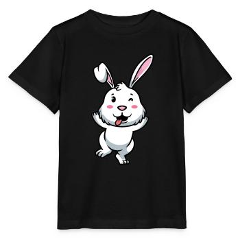 Lapin Blanc Emoticon Lapin - T-shirt bio MINI CREATOR Stanley/Stella Enfant - noir - Devant - Mikhail (115cm)