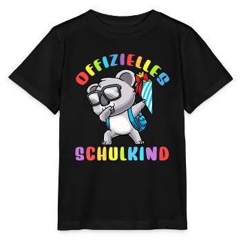 Schulkind Einschulung Koala - Stanley/Stella Kinder T-Shirt MINI CREATOR  - Schwarz - Vorne - Mikhail (115cm)