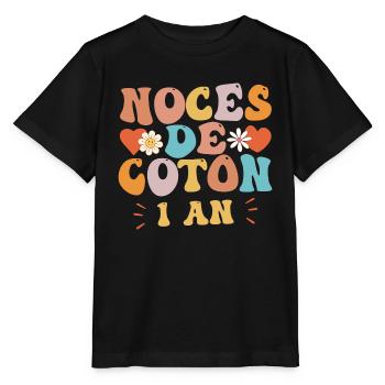 Noces de Coton - T-shirt bio MINI CREATOR Stanley/Stella Enfant - noir - Devant - Mikhail (115cm)