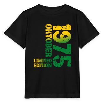 1975 Oktober Limited Edition 48. Geburtstag Deko - Stanley/Stella Kinder T-Shirt MINI CREATOR  - Schwarz - Vorne - Mikhail (115cm)