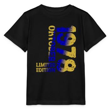 1978 Oktober Limited Edition 45. Geburtstag Deko - Stanley/Stella Kinder T-Shirt MINI CREATOR  - Schwarz - Vorne - Mikhail (115cm)