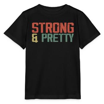 Strong And Pretty Funny Strongman Gym Workout - T-shirt bio MINI CREATOR Stanley/Stella Enfant - noir - Devant - Mikhail (115cm)