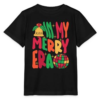 Weihnachten Xmas Spruch Winter In My Merry Era - Stanley/Stella Kinder T-Shirt MINI CREATOR  - Schwarz - Vorne - Mikhail (115cm)