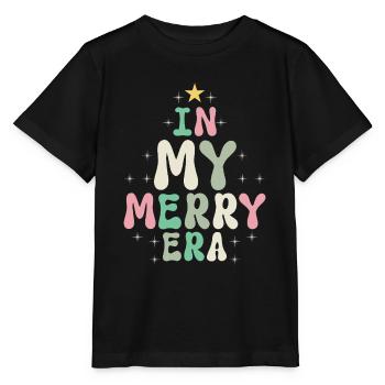 Weihnachten Xmas Spruch Winter In My Merry Era - Stanley/Stella Kinder T-Shirt MINI CREATOR  - Schwarz - Vorne - Mikhail (115cm)