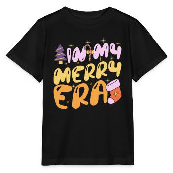 Weihnachten Xmas Spruch Winter In My Merry Era - Stanley/Stella Kinder T-Shirt MINI CREATOR  - Schwarz - Vorne - Mikhail (115cm)