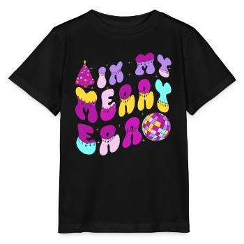Weihnachten Xmas Spruch Winter In My Merry Era - Stanley/Stella Kinder T-Shirt MINI CREATOR  - Schwarz - Vorne - Mikhail (115cm)