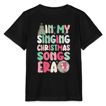 Noël de Weihnachten à l’époque des chansons de Noël chantantes - T-shirt bio MINI CREATOR Stanley/Stella Enfant - noir - Devant - Mikhail (115cm)