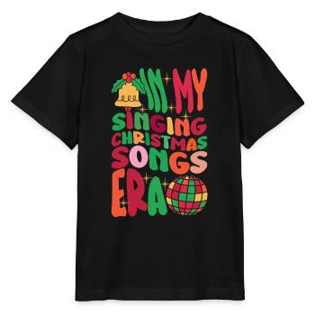 Noël de Weihnachten à l’époque des chansons de Noël chantantes - T-shirt bio MINI CREATOR Stanley/Stella Enfant - noir - Devant - Mikhail (115cm)
