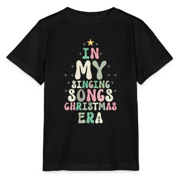 Noël de Weihnachten à l’époque des chansons de Noël chantantes - T-shirt bio MINI CREATOR Stanley/Stella Enfant - noir - Devant - Mikhail (115cm)