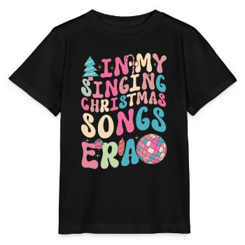 Noël de Weihnachten à l’époque des chansons de Noël chantantes - T-shirt bio MINI CREATOR Stanley/Stella Enfant - noir - Devant - Mikhail (115cm)