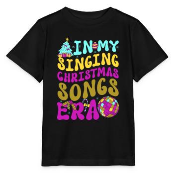 Noël de Weihnachten à l’époque des chansons de Noël chantantes - T-shirt bio MINI CREATOR Stanley/Stella Enfant - noir - Devant - Mikhail (115cm)