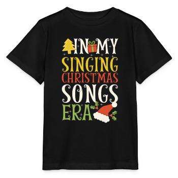 Noël de Weihnachten à l’époque des chansons de Noël chantantes - T-shirt bio MINI CREATOR Stanley/Stella Enfant - noir - Devant - Mikhail (115cm)