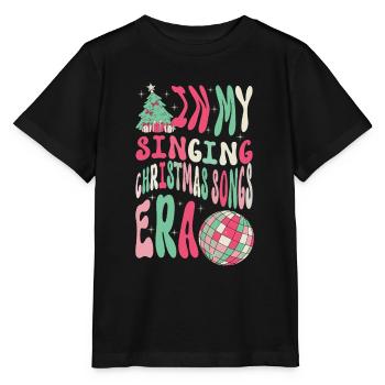 Noël de Weihnachten à l’époque des chansons de Noël chantantes - T-shirt bio MINI CREATOR Stanley/Stella Enfant - noir - Devant - Mikhail (115cm)