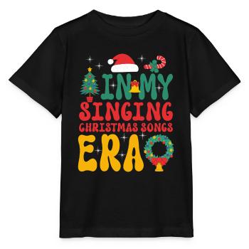 Noël de Weihnachten à l’époque des chansons de Noël chantantes - T-shirt bio MINI CREATOR Stanley/Stella Enfant - noir - Devant - Mikhail (115cm)