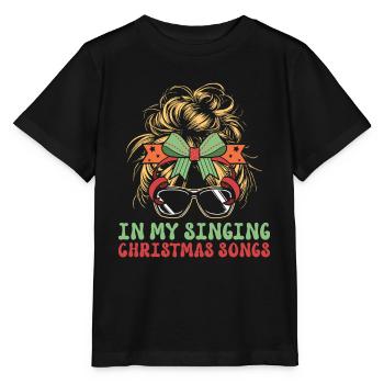 Noël de Weihnachten à l’époque des chansons de Noël chantantes - T-shirt bio MINI CREATOR Stanley/Stella Enfant - noir - Devant - Mikhail (115cm)