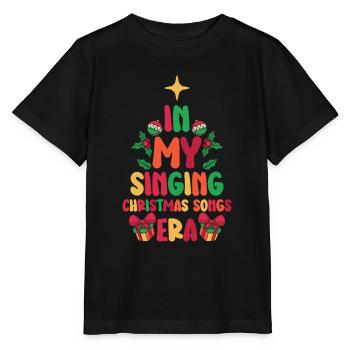 Noël de Weihnachten à l’époque des chansons de Noël chantantes - T-shirt bio MINI CREATOR Stanley/Stella Enfant - noir - Devant - Mikhail (115cm)