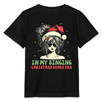 Noël de Weihnachten à l’époque des chansons de Noël chantantes - T-shirt bio MINI CREATOR Stanley/Stella Enfant - noir - Devant - Mikhail (115cm)