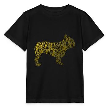 Dog dogs pooch stickers - Stanley/Stella MINI CREATOR Kids’ T-Shirt - black - Front - Mikhail (115cm)