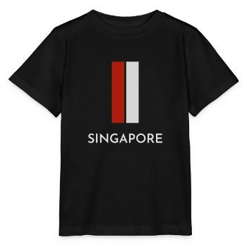 Flagge von Singapur, Stolz auf Singapur - Stanley/Stella Kinder T-Shirt MINI CREATOR  - Schwarz - Vorne - Mikhail (115cm)
