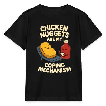 Crispy Nugget Queen Fast Food Obsession Vibes - Stanley/Stella MINI CREATOR Kids’ T-Shirt - black - Front - Mikhail (115cm)