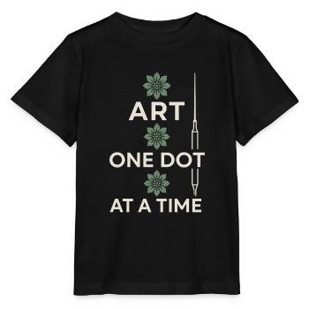 Handweighted embroidery and poking artist diy - Stanley/Stella MINI CREATOR Kids’ T-Shirt - black - Front - Mikhail (115cm)