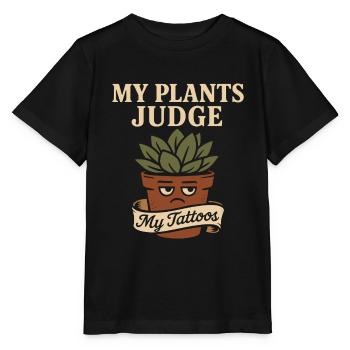 Tätowierte Pflanzenliebhaberin Pflanzenmama - Stanley/Stella Kinder T-Shirt MINI CREATOR  - Schwarz - Vorne - Mikhail (115cm)
