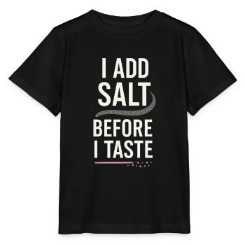 Salt Lover Sodium Dependent Nacl Meme - Stanley/Stella MINI CREATOR Kids’ T-Shirt - black - Front - Mikhail (115cm)