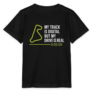 Sim Racing Simulator Cockpit Esports Racer - Stanley/Stella Kinder T-Shirt MINI CREATOR  - Schwarz - Vorne - Mikhail (115cm)