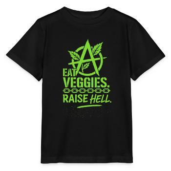 Vegan Punk Rebel Vegan Vegan Anarchist Vegan - Stanley/Stella MINI CREATOR Kids’ T-Shirt - black - Front - Mikhail (115cm)