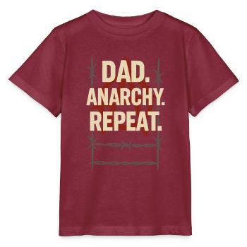 Punk Dad Alternative Paternity Rebellious - Stanley/Stella MINI CREATOR Kids’ T-Shirt - burgundy - Front - Kain (125cm)