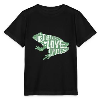Frog. frog. - Stanley/Stella MINI CREATOR Kids’ T-Shirt - black - Front - Mikhail (115cm)