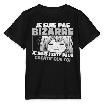 Je Ne Suis Pas Bizarre, Je Suis Juste Plus Créatif - T-shirt bio MINI CREATOR Stanley/Stella Enfant - noir - Devant - Mikhail (115cm)