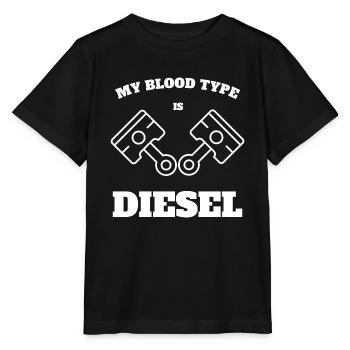 DIESEL MECHANIC / TRUCKER: My Blood Type Is Diesel - Stanley/Stella MINI CREATOR Kids’ T-Shirt - black - Front - Mikhail (115cm)
