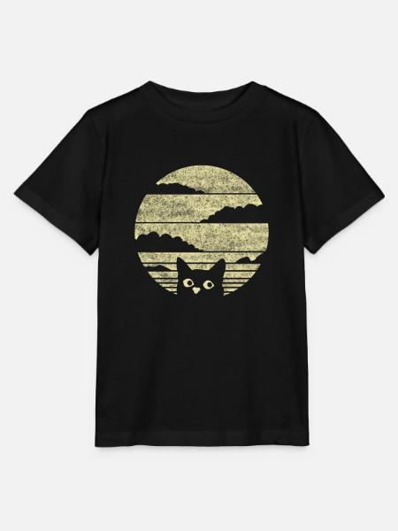 Kat vintage kat vintage katten retro - Stanley/Stella Kinder-T-shirt MINI CREATOR - zwart
