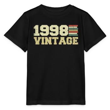 1998 Geburtstagsgeschenk 1998 Jahrgang 1998 Geschenk - Stanley/Stella Kinder T-Shirt MINI CREATOR  - Schwarz - Vorne - Mikhail (115cm)