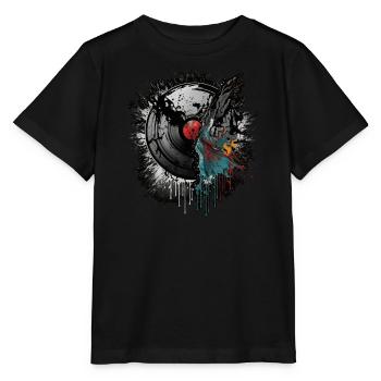 Collecteur d’enregistrements - T-shirt bio MINI CREATOR Stanley/Stella Enfant - noir - Devant - Mikhail (115cm)