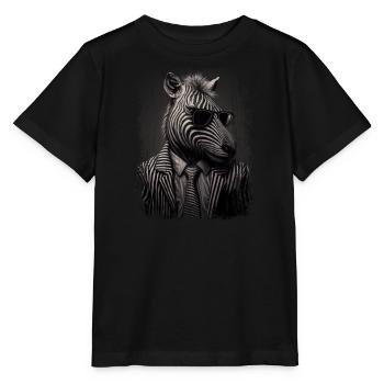 Zèbre extravagant - T-shirt bio MINI CREATOR Stanley/Stella Enfant - noir - Devant - Mikhail (115cm)